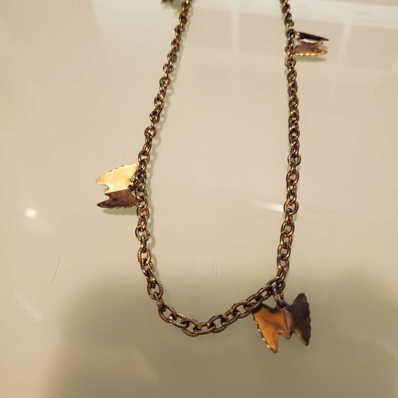 Vintage 90s Gold Chain Necklace With Butterflies Fairycore Boho Whimsygoth - Picture 4 of 4